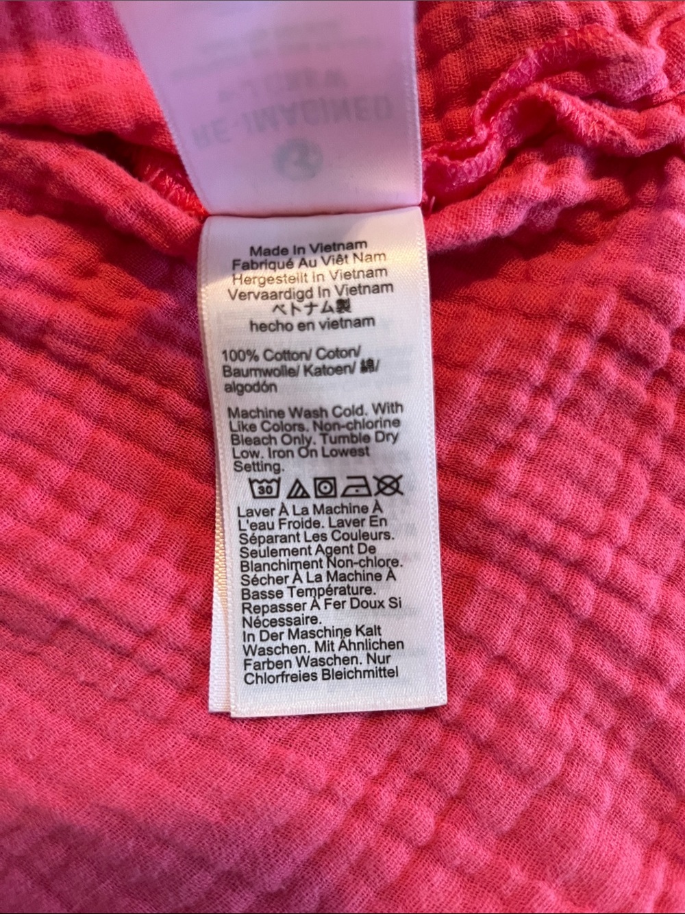 J. Crew 100% Cotton Gauze Bright Pink Popover Top - Picture 4 of 7